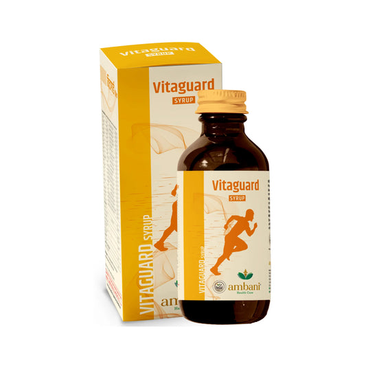 AMBANI HEALTH CARE Vitaguard Syrup I Ayurvedic Medicine I 100% Natural I Reduce Stress & Anxiety I Effective Antioxidant | Maintain Good Health I Made With Herbs (200 ML)