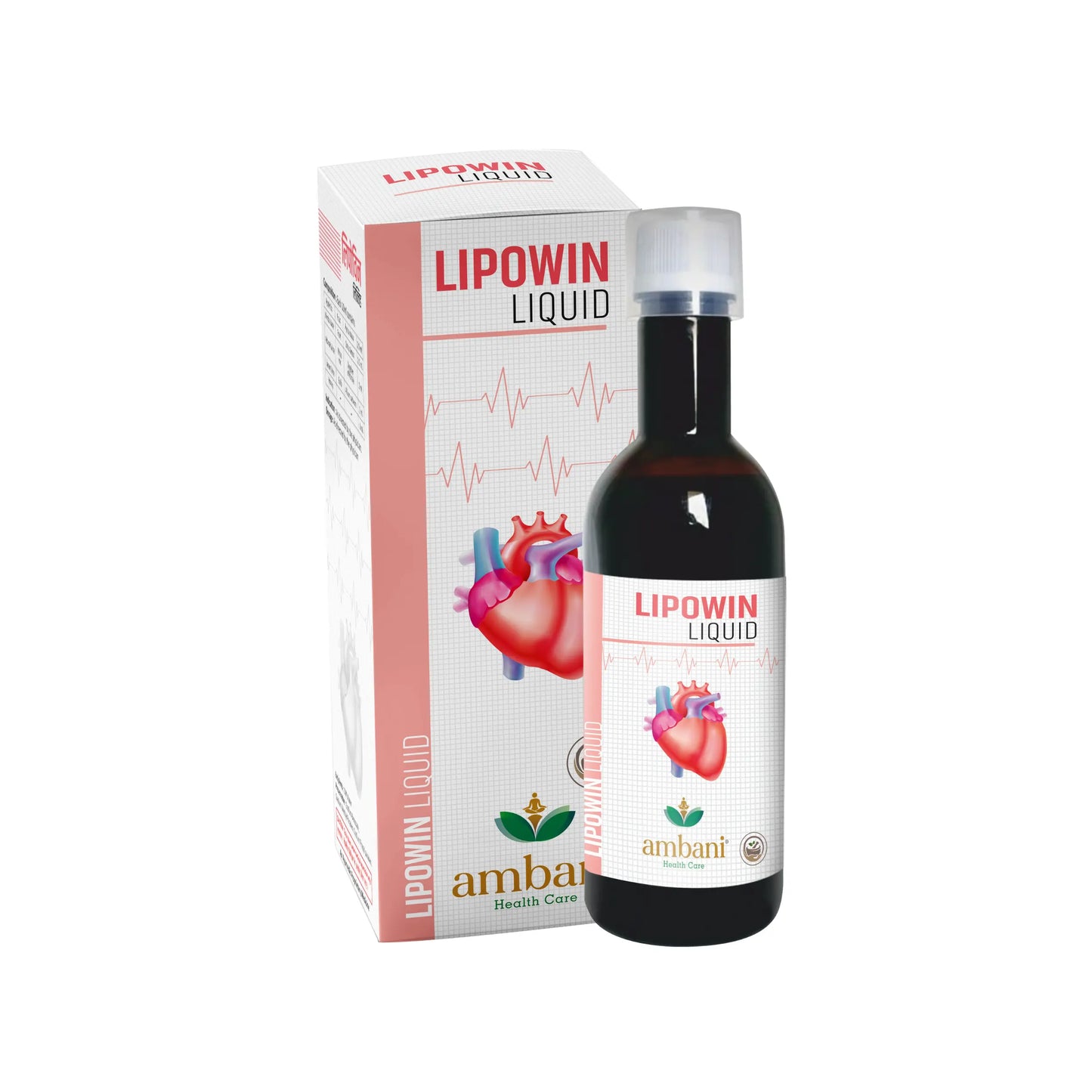 AMBANI HEALTH CARE Ayurvedic Lipowin Liquid - 500ml, Apple Cider Vinegar, Garlic, Lemon, Honey, Cholesterol Control & Reduces Blood Pressure, Metabolism, Heart Health Juice for Cardiac Diabetic Care