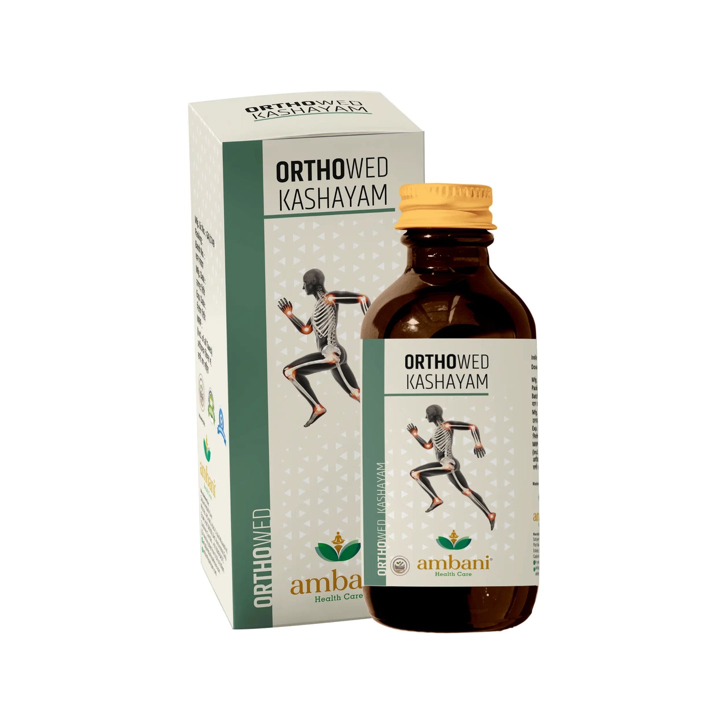 AMBANI HEALTH CARE Orthowed Kashayam I Sugar-Free I Supports Joint & Muscle Strength I Helps In Body Pain Relief for Men & Women (200 ml)