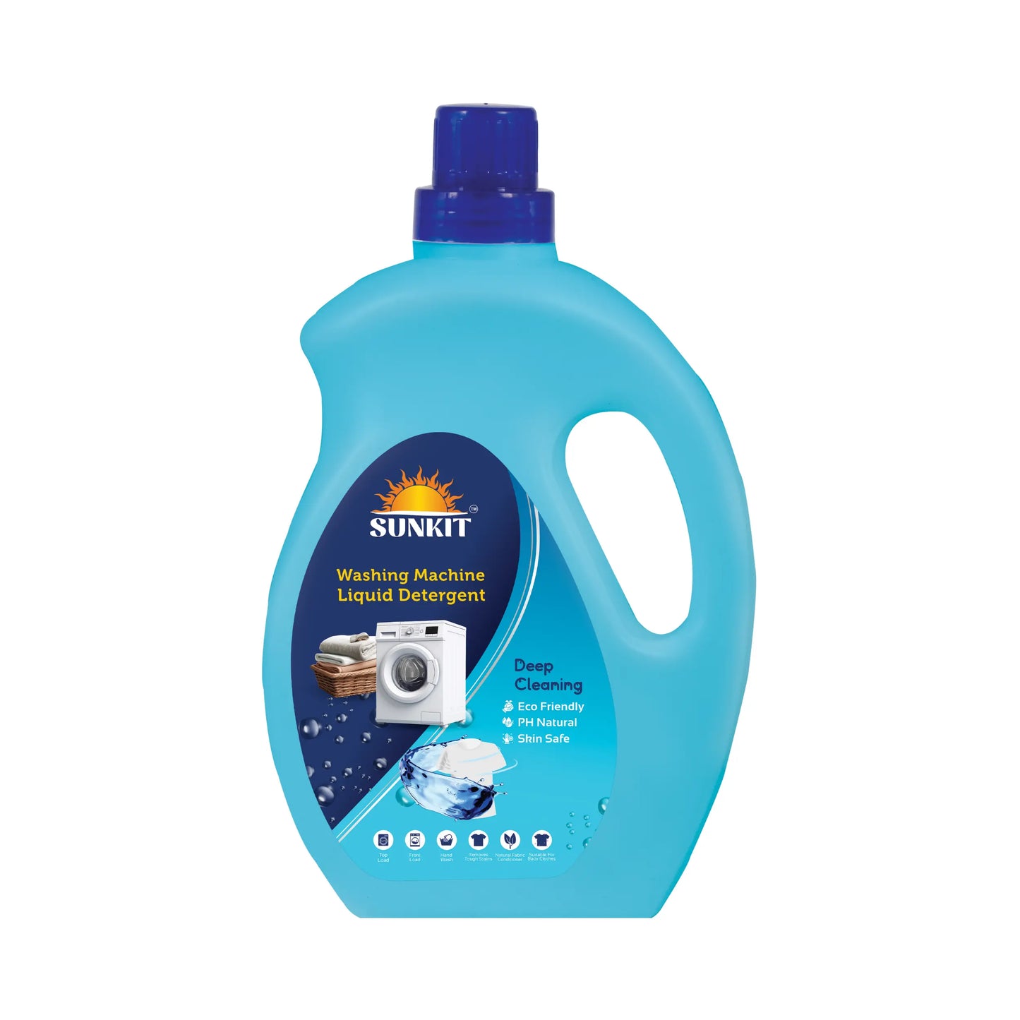 SUNKIT Liquid Detergent,I Eco-friendly Natural Ingredients I Long-Lasting Fresh Fragrance I Balanced PH, Non-Toxic I Tough Stain Removal I for All Types of Fabrics, Washing Machine & Hand Wash