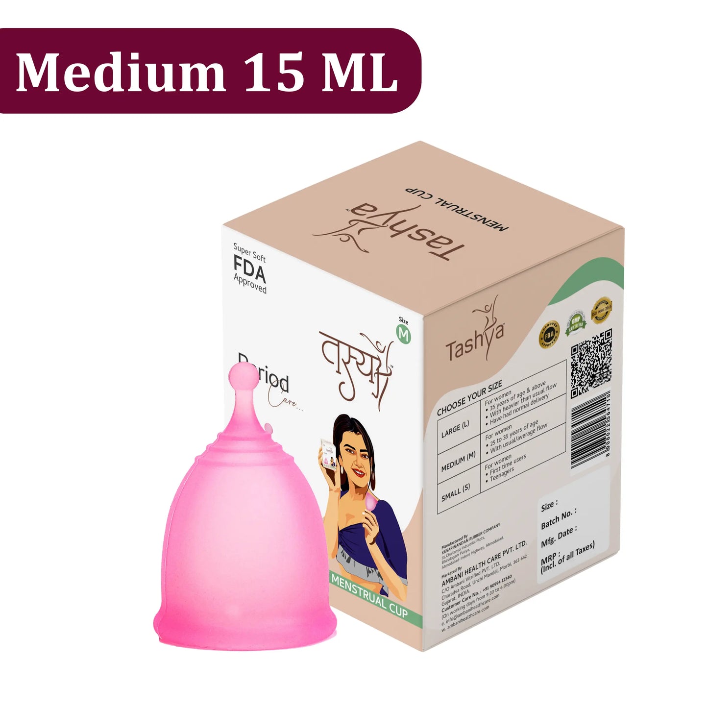 TASHYA Reusable Menstrual Cup (Large) & Cup Wash for Women I Hygienic & Comfortable Silicone Bell Shape Period Cups I Ultra Soft, Removes Odour & Stains I Natural Foaming Cup Cleanser I Safe for skin