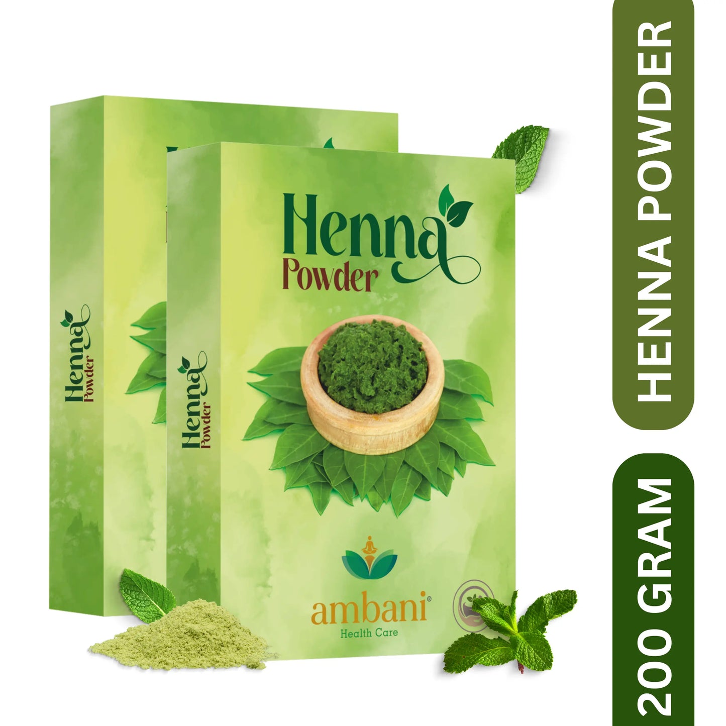 AMBANI HEALTH CARE Henna Powder I Natural & Pure Herbal I for Strong and Damaged Hair, Shine & Nourish I Paraben, Chemical & Sulphate Free I for Hair, Hands & Feet I for Women & Men
