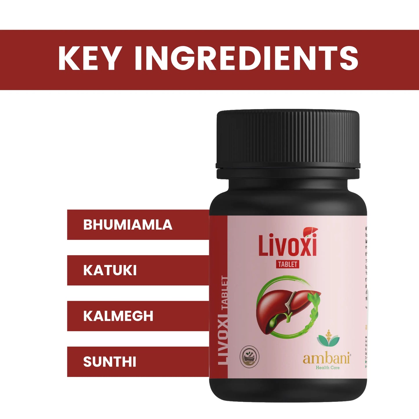 AMBANI HEALTH CARE Livoxi Tablet I All-Natural I Herbal Supplements I Vegetarian I Stress Hormone I for Men & Women