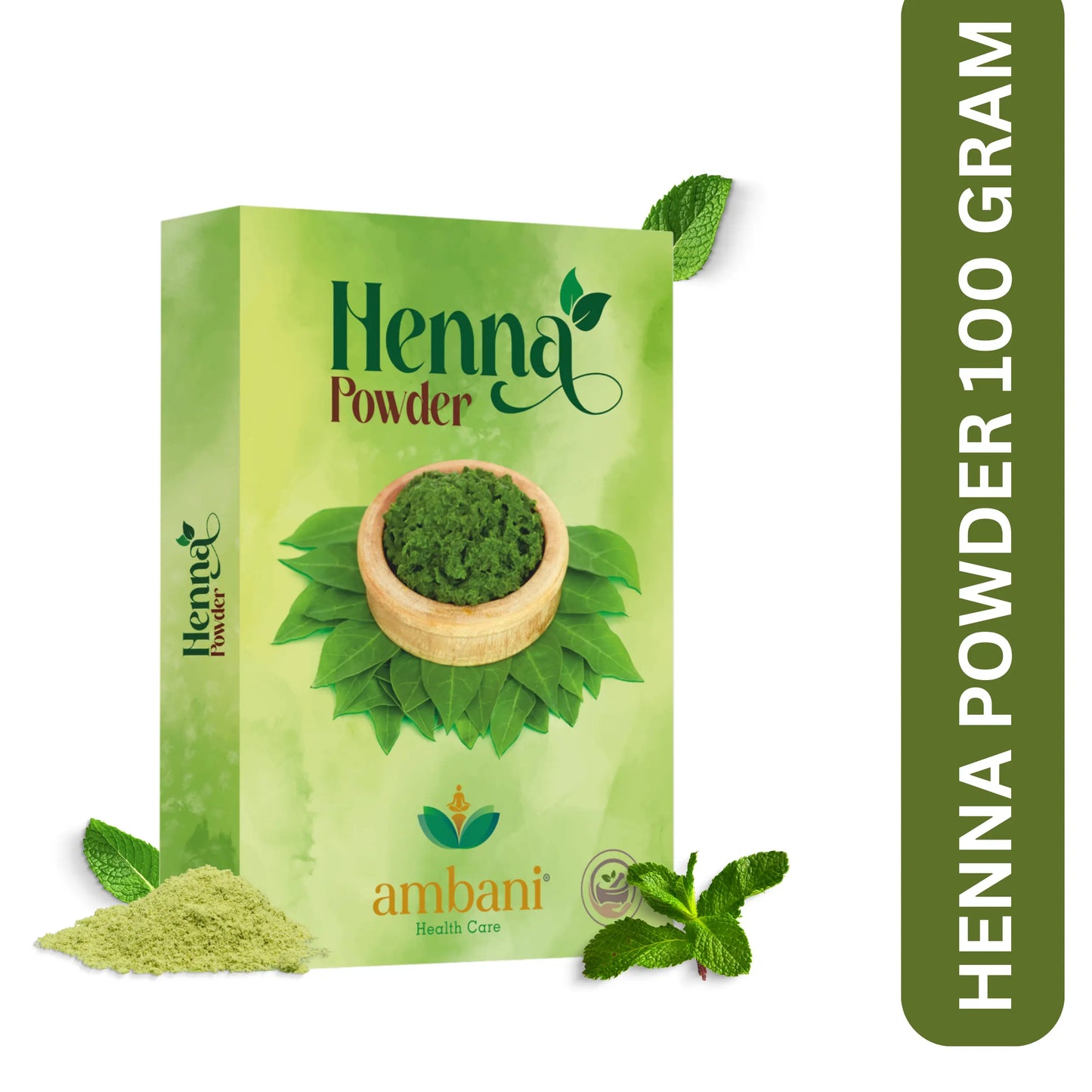 AMBANI HEALTH CARE Henna Powder I Natural & Pure Herbal I for Strong and Damaged Hair, Shine & Nourish I Paraben, Chemical & Sulphate Free I for Hair, Hands & Feet I for Women & Men