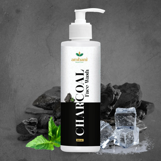 AMBANI HEALTH CARE Charcoal Face Wash I Fights Pollution, Blackheads, Dark Spots, Acne, and Pimples, Oil Control I Deep Detox I Charcoal for Fresh, Glowing Skin I Suitable for All Skin Types – 200gm