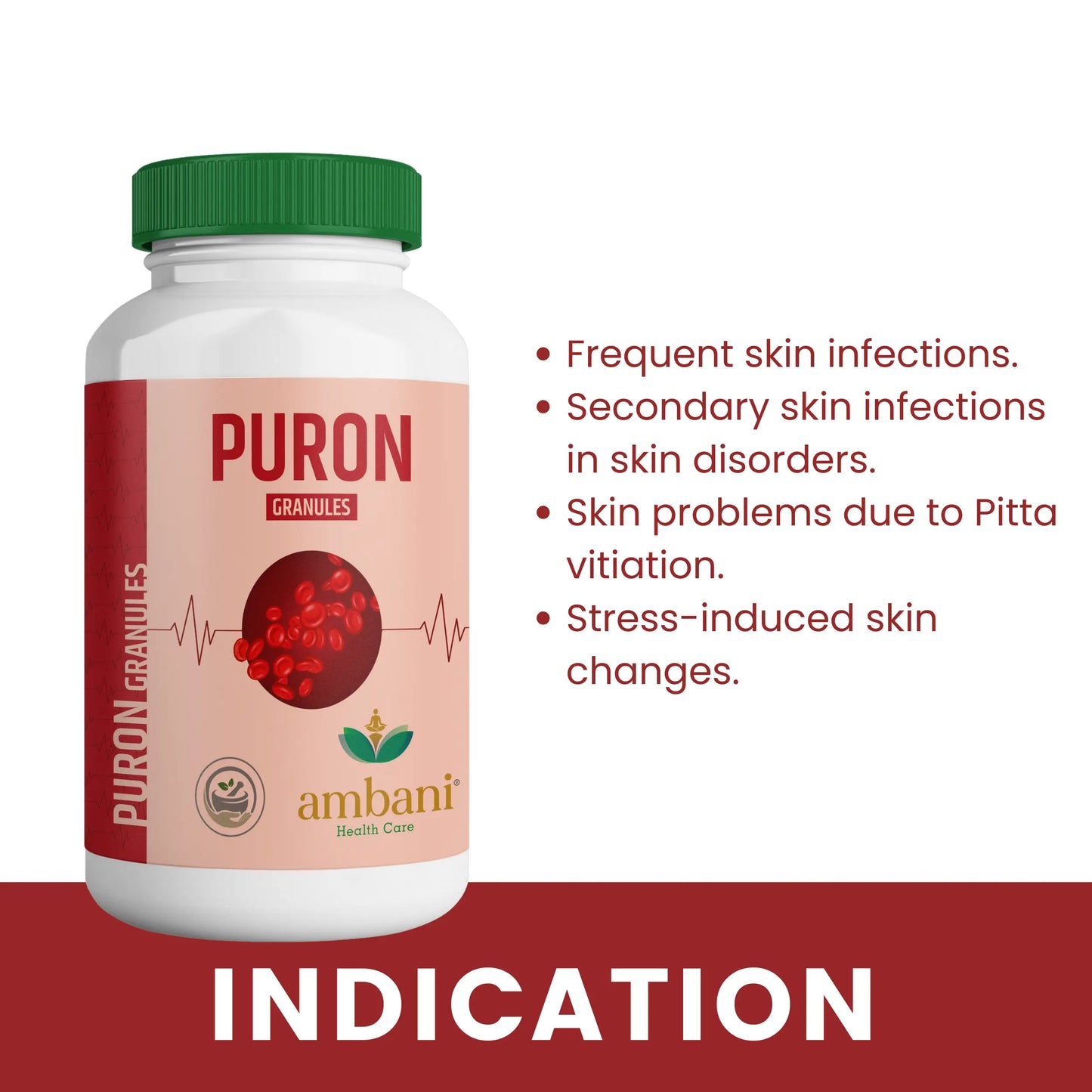 AMBANI HEALTH CARE Puron Granules I Natural Ayurvedic I Herbal Extracts I Improves skin textures I tasty and flavored I Cruelty Free & Vegan I for Skin Care – 100gm