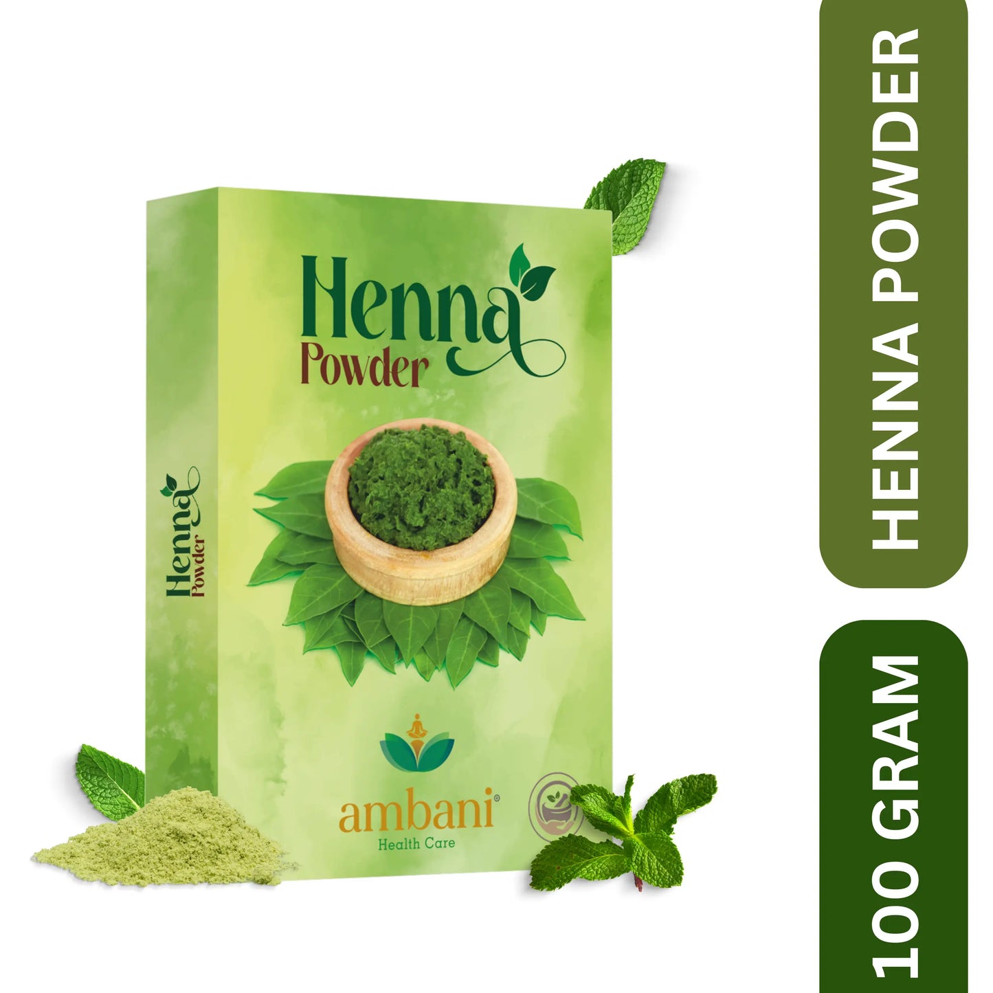 AMBANI HEALTH CARE Henna Powder I Natural & Pure Herbal I for Strong and Damaged Hair, Shine & Nourish I Paraben, Chemical & Sulphate Free I for Hair, Hands & Feet I for Women & Men