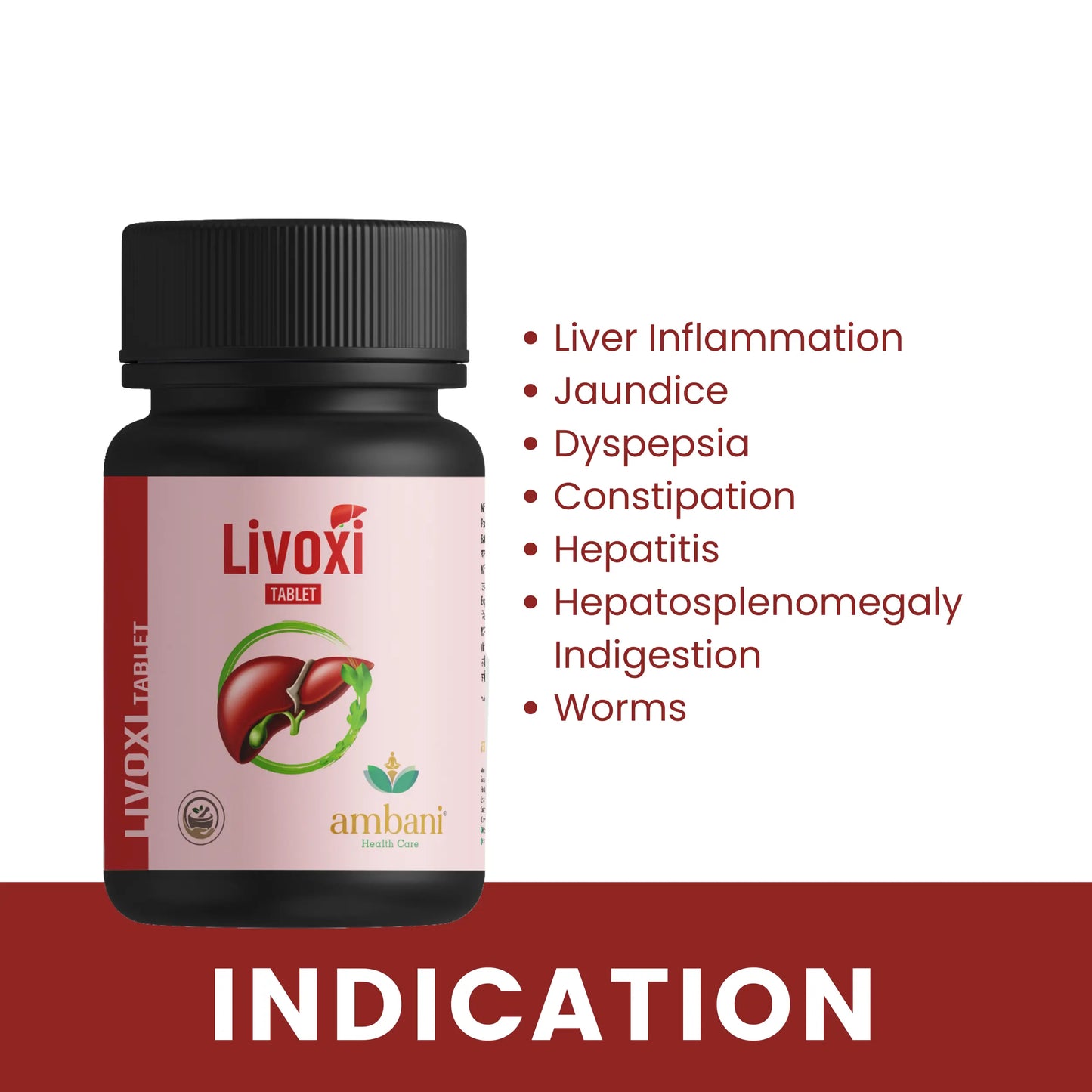 AMBANI HEALTH CARE Livoxi Tablet I All-Natural I Herbal Supplements I Vegetarian I Stress Hormone I for Men & Women