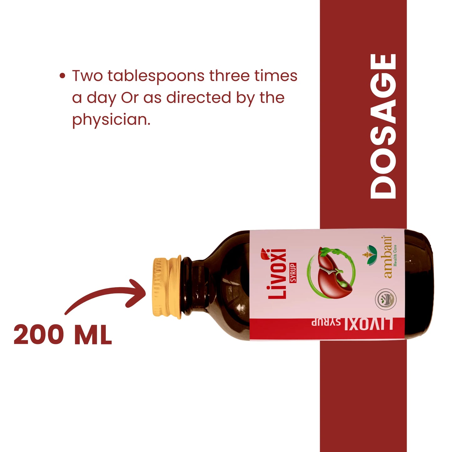 AMBANI HEALTH CARE Livoxi Syrup I 100% Naturally Ayurvedic Medicine I Helps with Liver Protection, Cleanse, and Detox I Improves Digestion I Immunity, and Metabolism I for Men and women - 200 ML