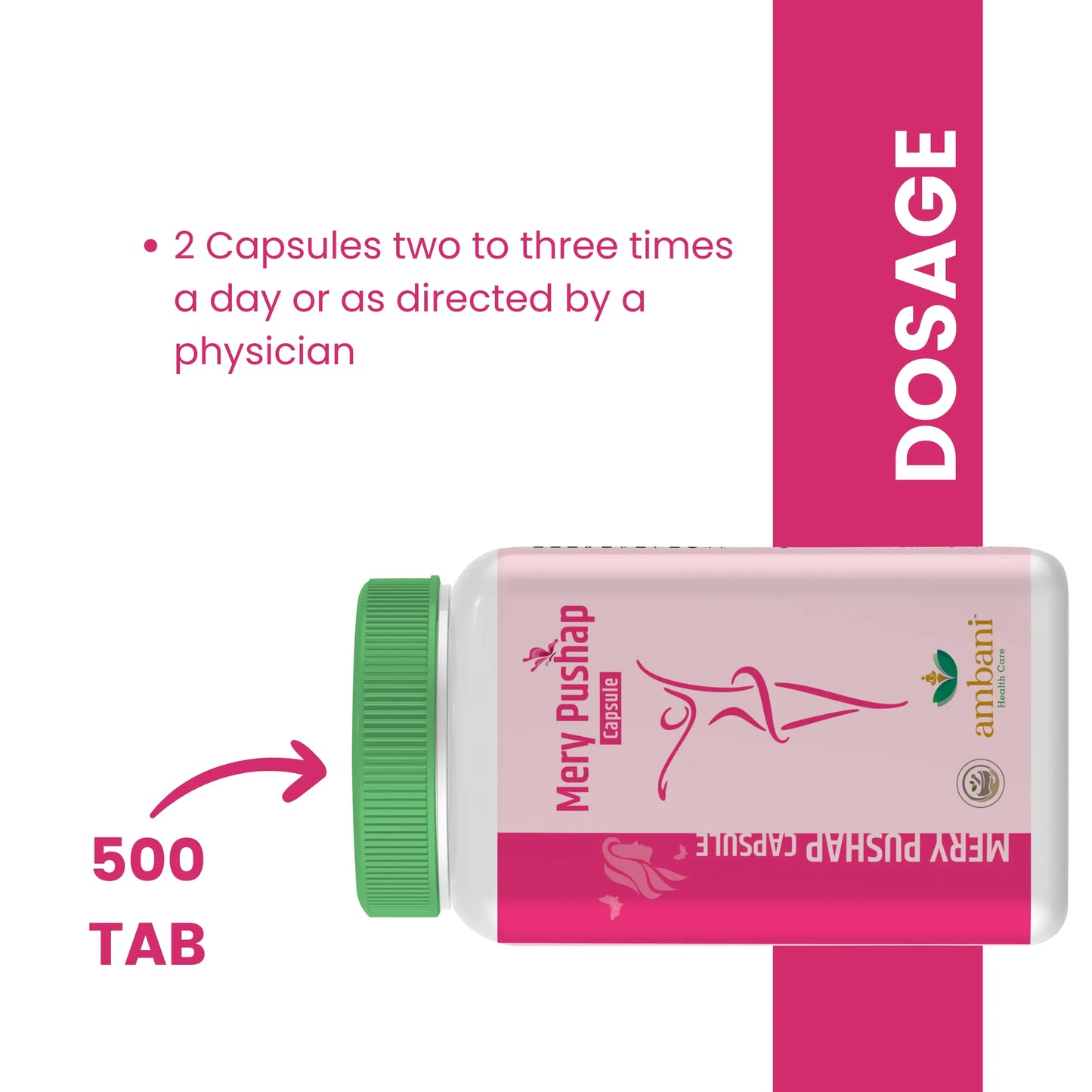 AMBANI HEALTH CARE Mery Pushap Capsule I All-Natural, Vegetarian I Herbal Ayurveda Ingredients I Supports Strength & Energy I for Women Promoting Better Cycle & Hormonal Balance