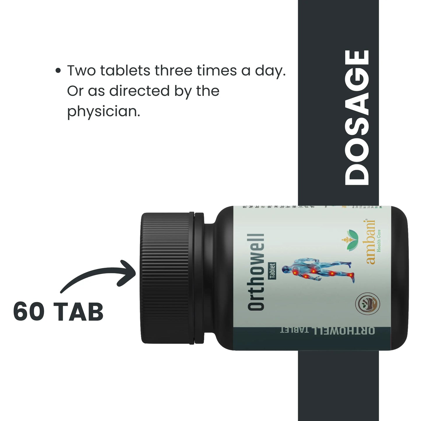 AMBANI HEALTH CARE Orthowell Tablet | Helps In Back, Knee, Legs, Neck, Shoulder Pain Relief I for Men and Women