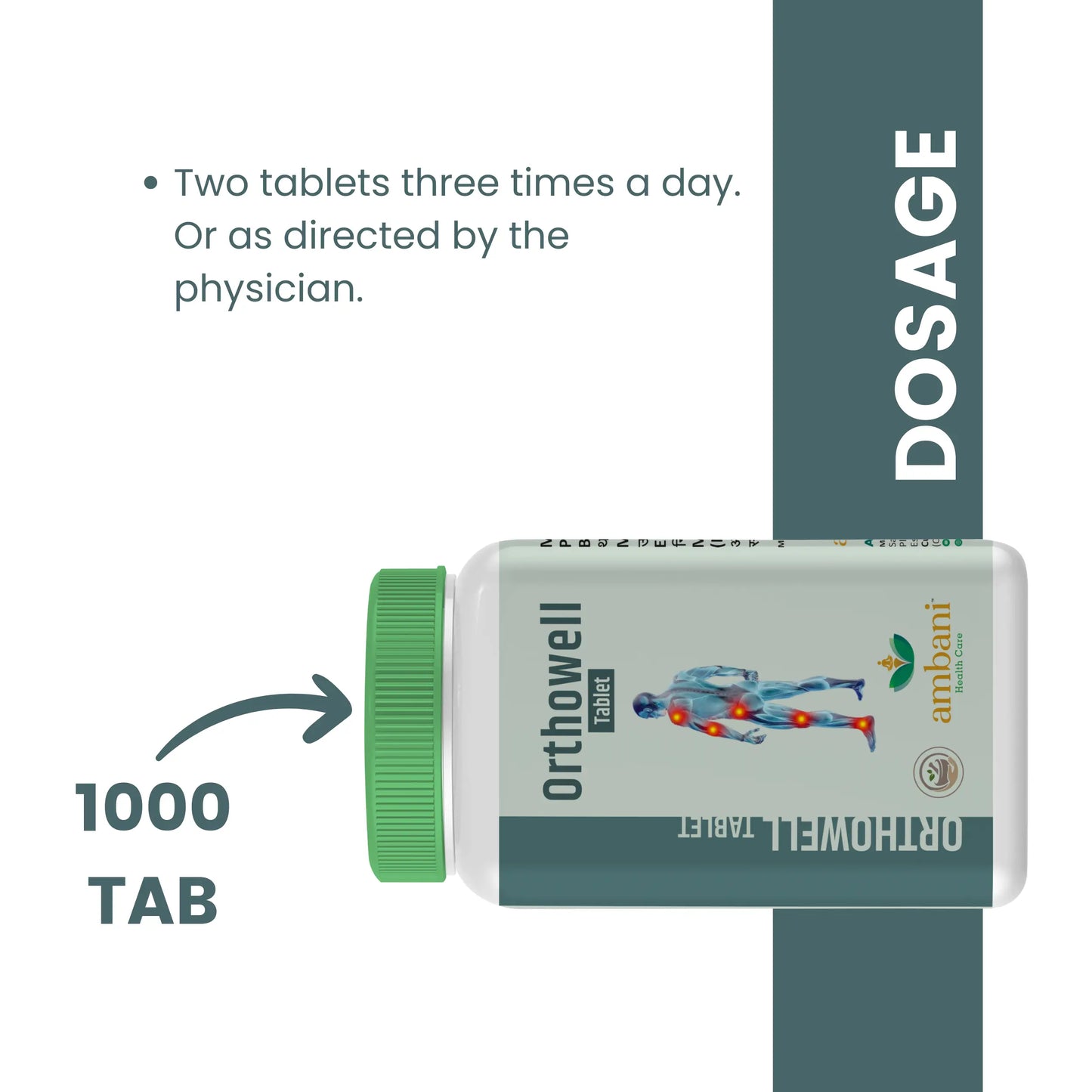 AMBANI HEALTH CARE Orthowell Tablet | Helps In Back, Knee, Legs, Neck, Shoulder Pain Relief I for Men and Women