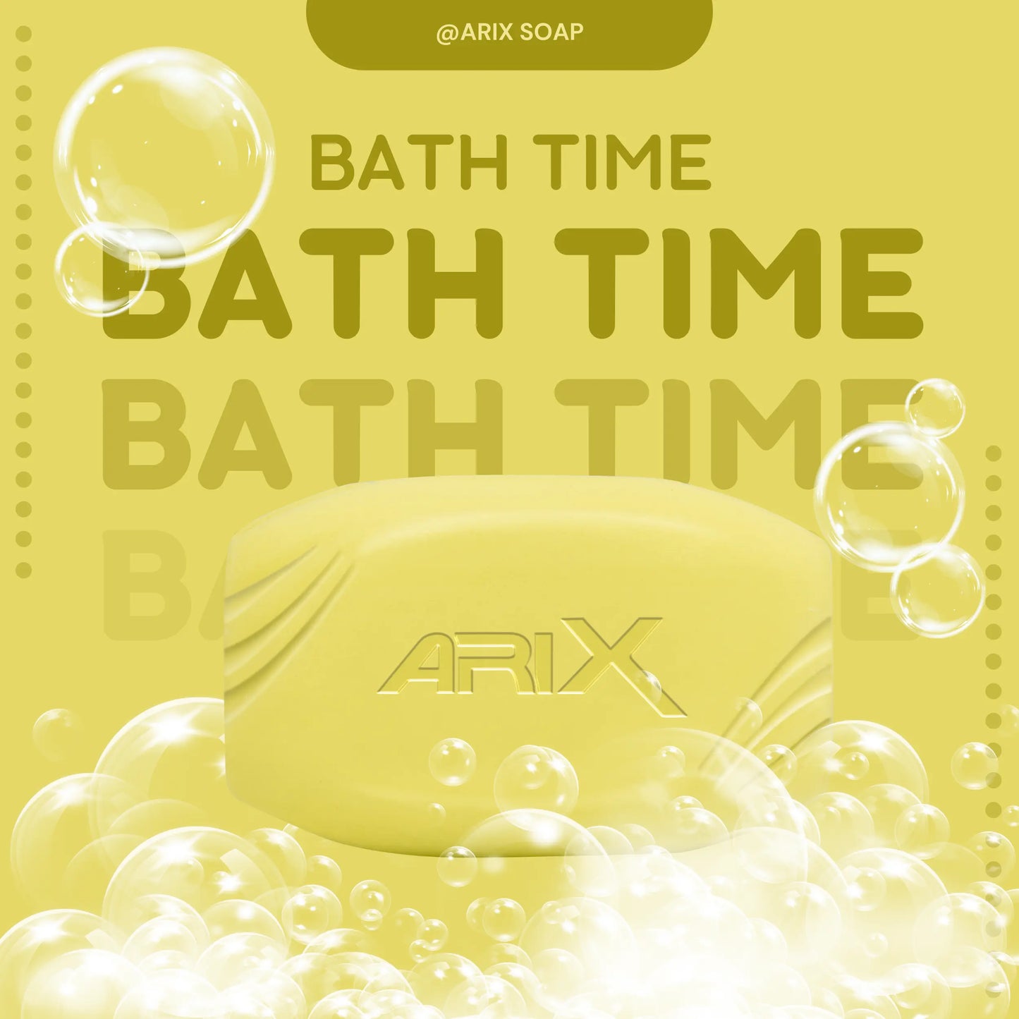 ARIX Lime Soap with Freshness of Lemon I Refreshing Bathing Soaps I Paraben & Sulphate Free I Reducing Tanning I Removes Germs for Fresh and Moisturized Healthy Skin for All Skin Type (Pack of 4 + 1)