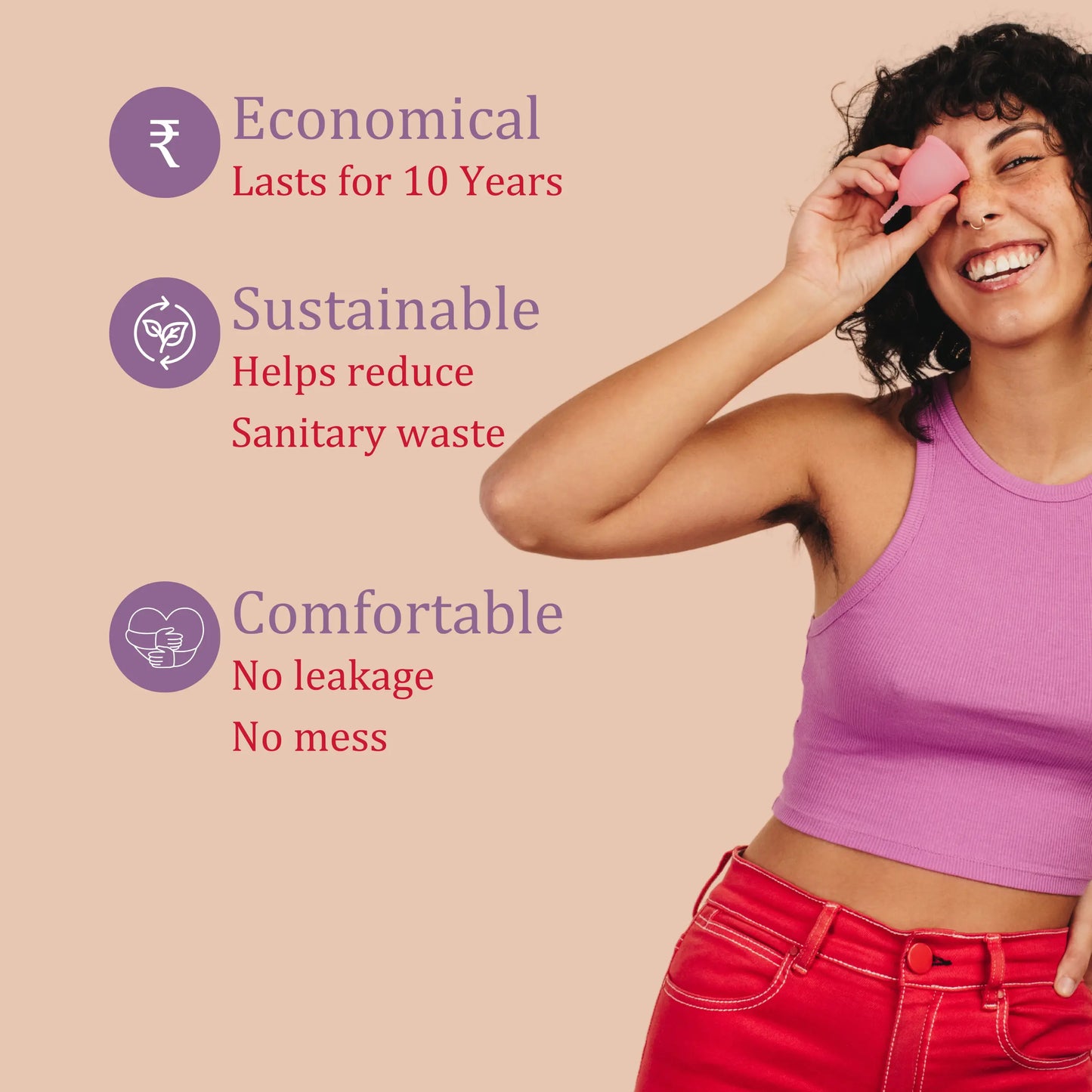 TASHYA Reusable Menstrual Cup (Large) & Cup Wash for Women I Hygienic & Comfortable Silicone Bell Shape Period Cups I Ultra Soft, Removes Odour & Stains I Natural Foaming Cup Cleanser I Safe for skin