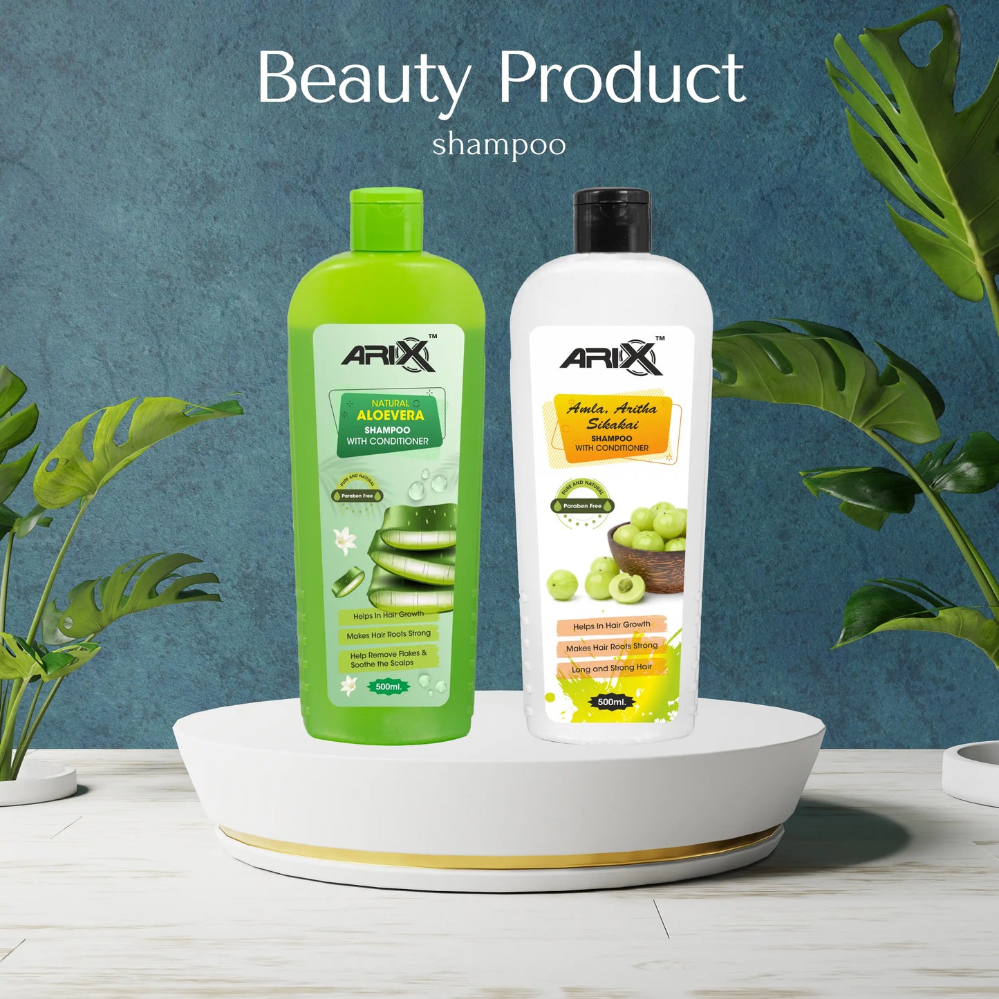 ARIX Natural Herbal Aloevera Shampoo Conditioner I for Dry & Frizz Free Hair I Enhance Shine, Strengthen, Soothe Scalp and Reduce Hair Fall I Paraben & Artificial free I for Women & Men