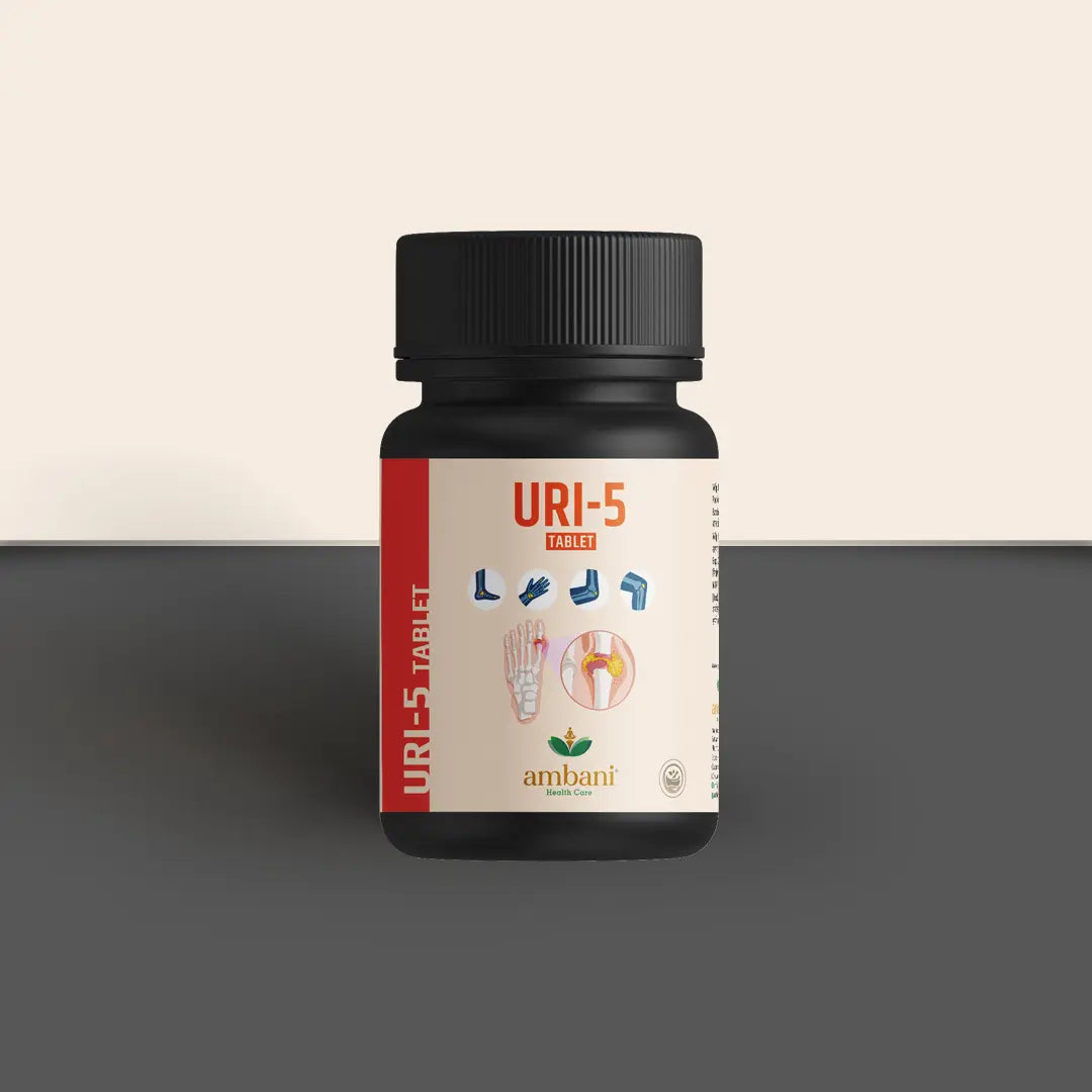 AMBANI HEALTH CARE Ayurvedic URI-5 Tablet I Uric Acid Control Medicine I Natural Formulation I Herbal Supplements I Support for Joint Pain, Swelling, & Inflammation I for Men & Women
