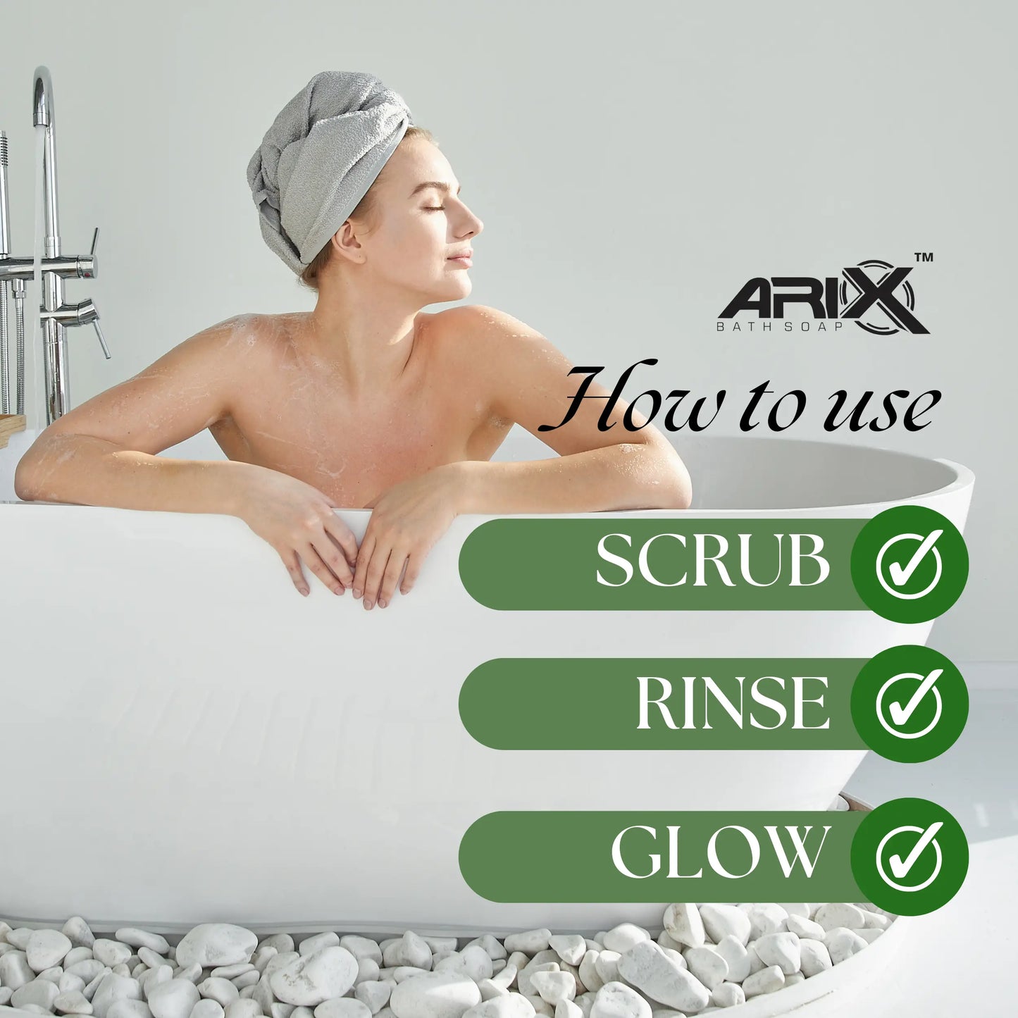 ARIX Neem Soap I with Goodness of Neem Leaves I Herbal Bathing Bar with Essential Oils I Anti-Bacterial I for Smooth, Soft, Moisturised & Nourished Skin I Suitable for All Skin Types (Set of 5)