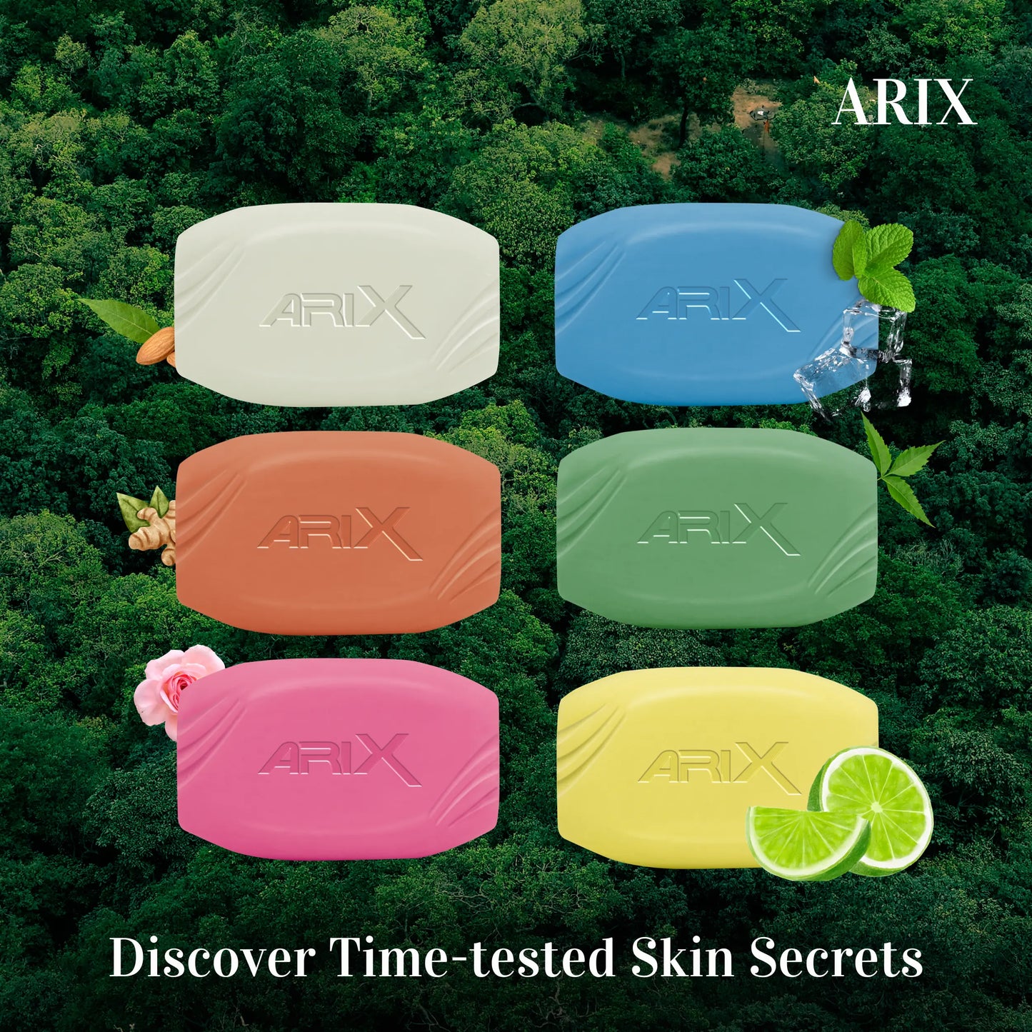 ARIX Lime Soap with Freshness of Lemon I Refreshing Bathing Soaps I Paraben & Sulphate Free I Reducing Tanning I Removes Germs for Fresh and Moisturized Healthy Skin for All Skin Type (Pack of 4 + 1)