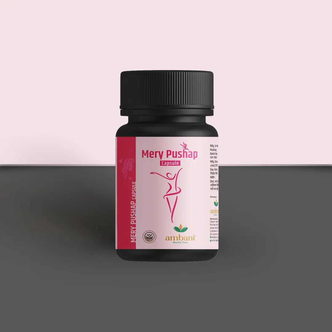 AMBANI HEALTH CARE Mery Pushap Capsule I All-Natural, Vegetarian I Herbal Ayurveda Ingredients I Supports Strength & Energy I for Women Promoting Better Cycle & Hormonal Balance