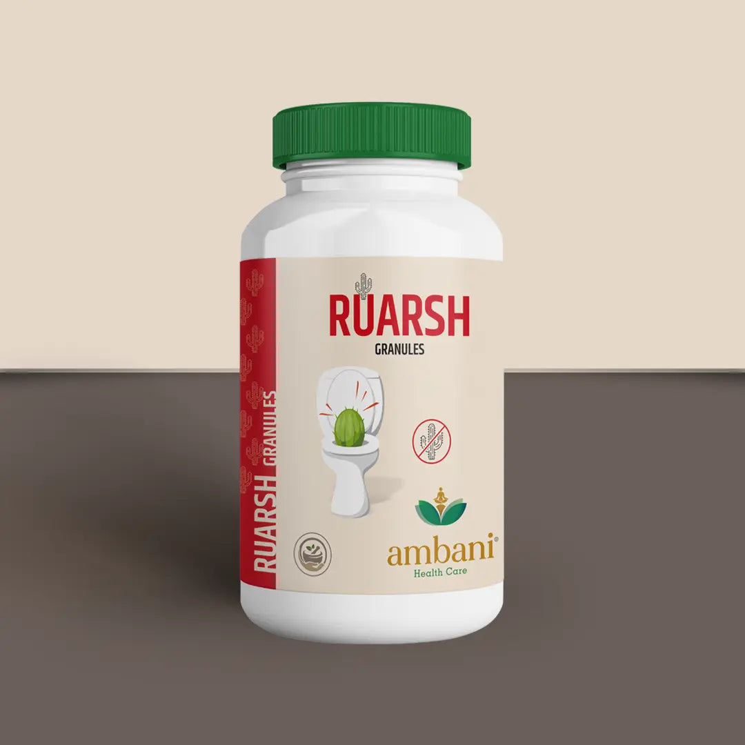 AMBANI HEALTH CARE Ruarsh Granules I Herbal Extracts I Natural Ayurvedic I Effective Ingredients I Relief from Hemorrhoids I Reduces inflammation and swelling – 100gm