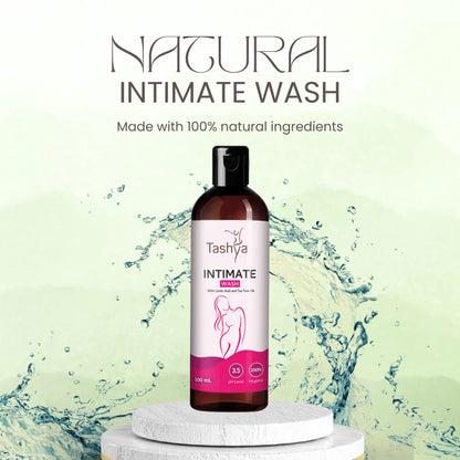 TASHYA Intimate Wash I Hygiene Wash for Women with Tea Tree Oil & Neem Extract I pH Balanced I Prevents Itching, Irritation & Dryness I for All Skin Types I Safe during Pregnancy & Periods – 100 ML