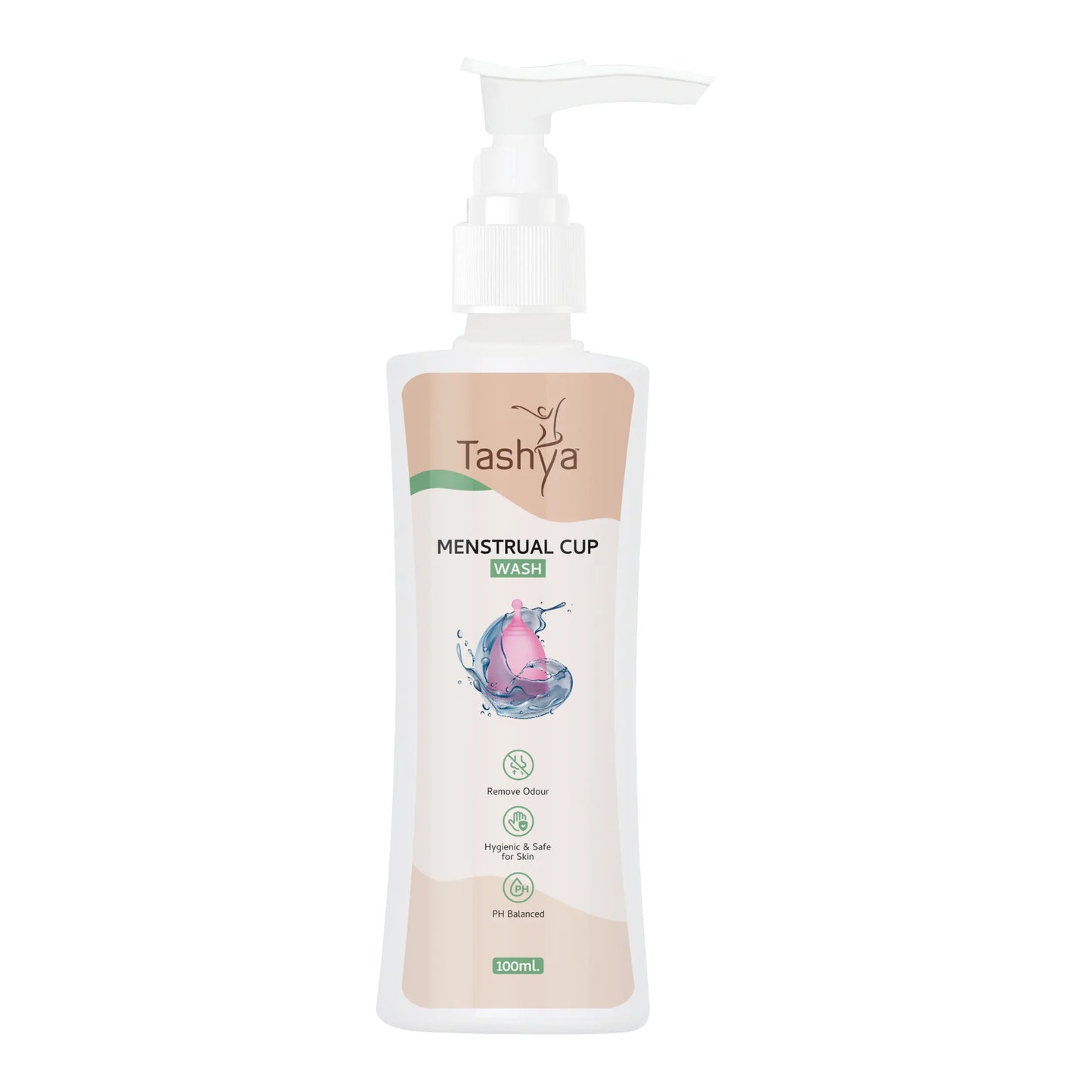 TASHYA Menstrual Cup Wash I Maintains Cup Hygiene I Paraben & Sulphate Free I Natural Foaming Cup Cleanser with Aloe vera, Daisy flower, Mix Fruit I Removes Odour & Stains I Safe for skin - 100 ML