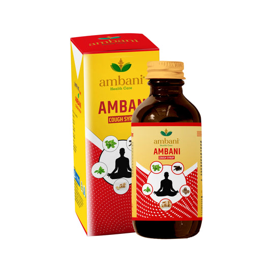 AMBANI HEALTH CARE Ayurvedic Cough Syrup I Natural Ingredients I 100% Natural, Paraben-free I Non-drowsy Formula I Relief from All Types of Cough, Sore throat & Cold I Made With Herbs