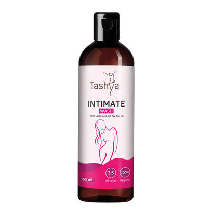 TASHYA Intimate Wash I Hygiene Wash for Women with Tea Tree Oil & Neem Extract I pH Balanced I Prevents Itching, Irritation & Dryness I for All Skin Types I Safe during Pregnancy & Periods – 100 ML