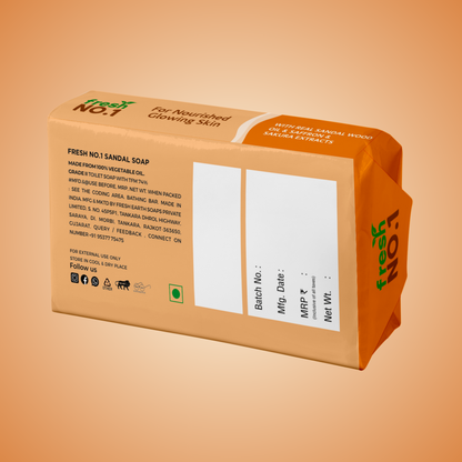 Pure Radiance Sandal Bathing Bar | Moisturising & Rejuvenating | Soft, Smooth & Younger-Looking Skin | Pack of 5 × 100 g