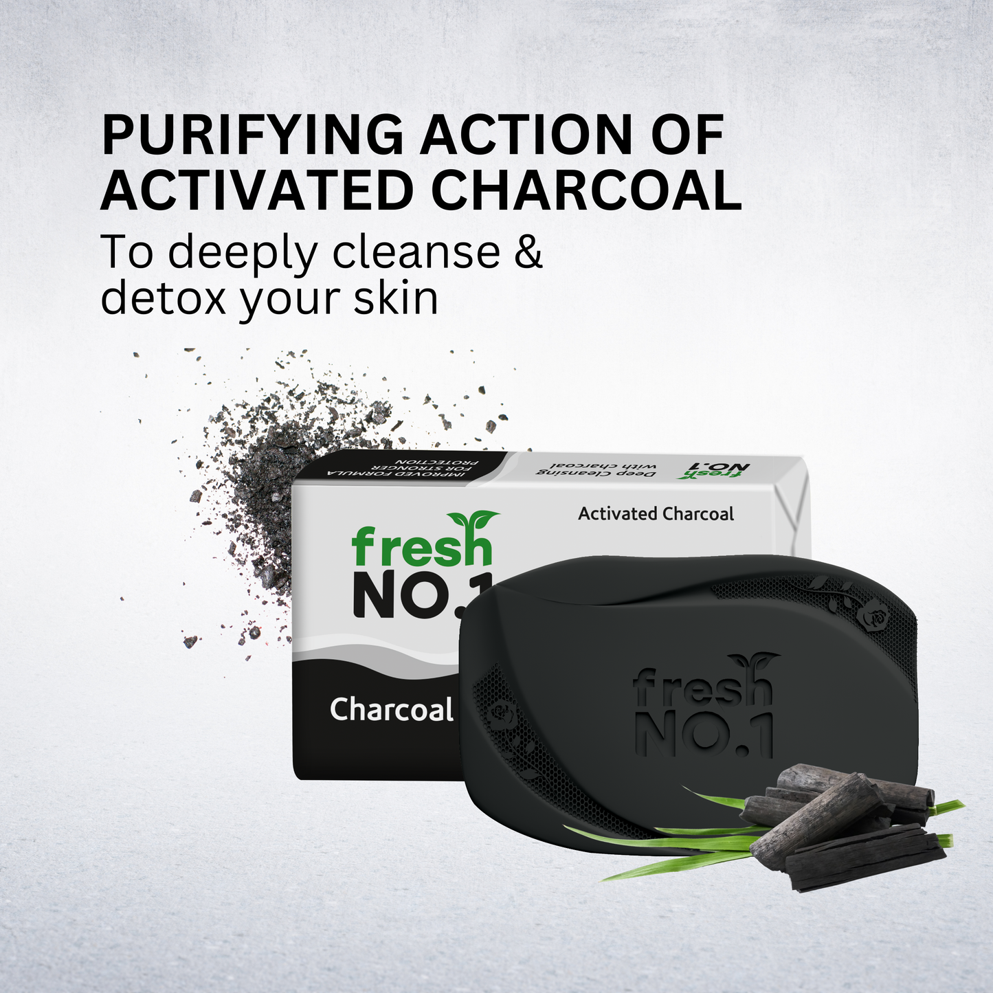 Charcoal Soap | Deep Cleansing & Detoxifying Bath Bar | Helps Reduce Acne & Blackheads | Firms & Refreshes Skin | Suitable for All Skin Types | Pack of 5 x 100 g