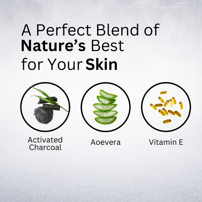 Charcoal Soap | Deep Cleansing & Detoxifying Bath Bar | Helps Reduce Acne & Blackheads | Firms & Refreshes Skin | Suitable for All Skin Types | Pack of 5 x 100 g