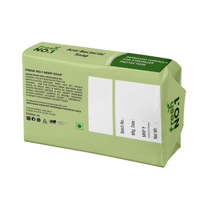 Pure Neem Bathing Bar | Infused with Neem Extracts | For Clear, Beautiful & Nourished Skin | Deeply Cleansing & Moisturising | For Smooth & Healthy-Looking Skin | Pack of 5 x 100 g