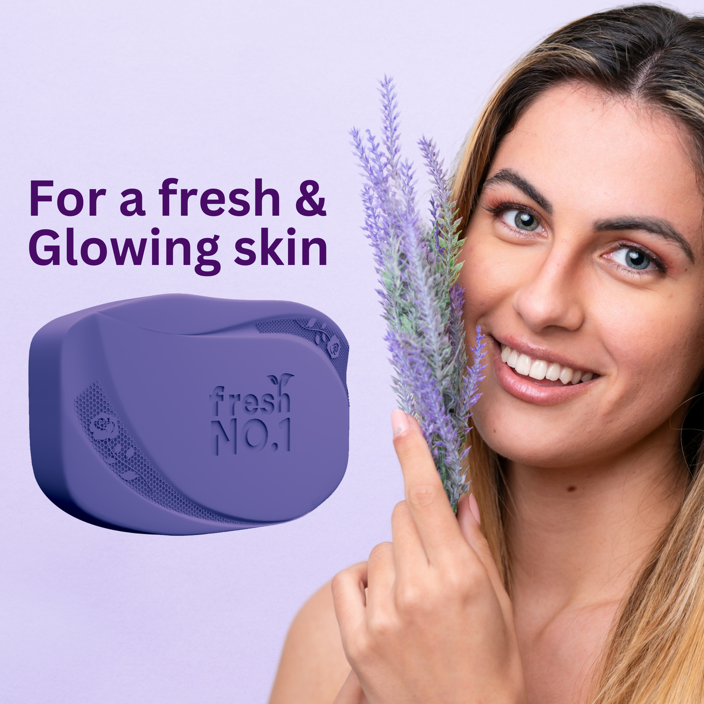 Lavender Soap | Calming, Moisturising & Gentle Bath Bar | Suitable for All Skin Types | Toxin-Free | Promotes Clear, Radiant Skin | Pack of 5 x 100 g