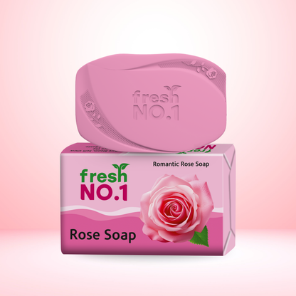 Glowing Rose Bathing Bar | Infused with Rose for Oil Control & Acne Care | Moisturising & Cleansing Bar | Pack of 5 x 100 g
