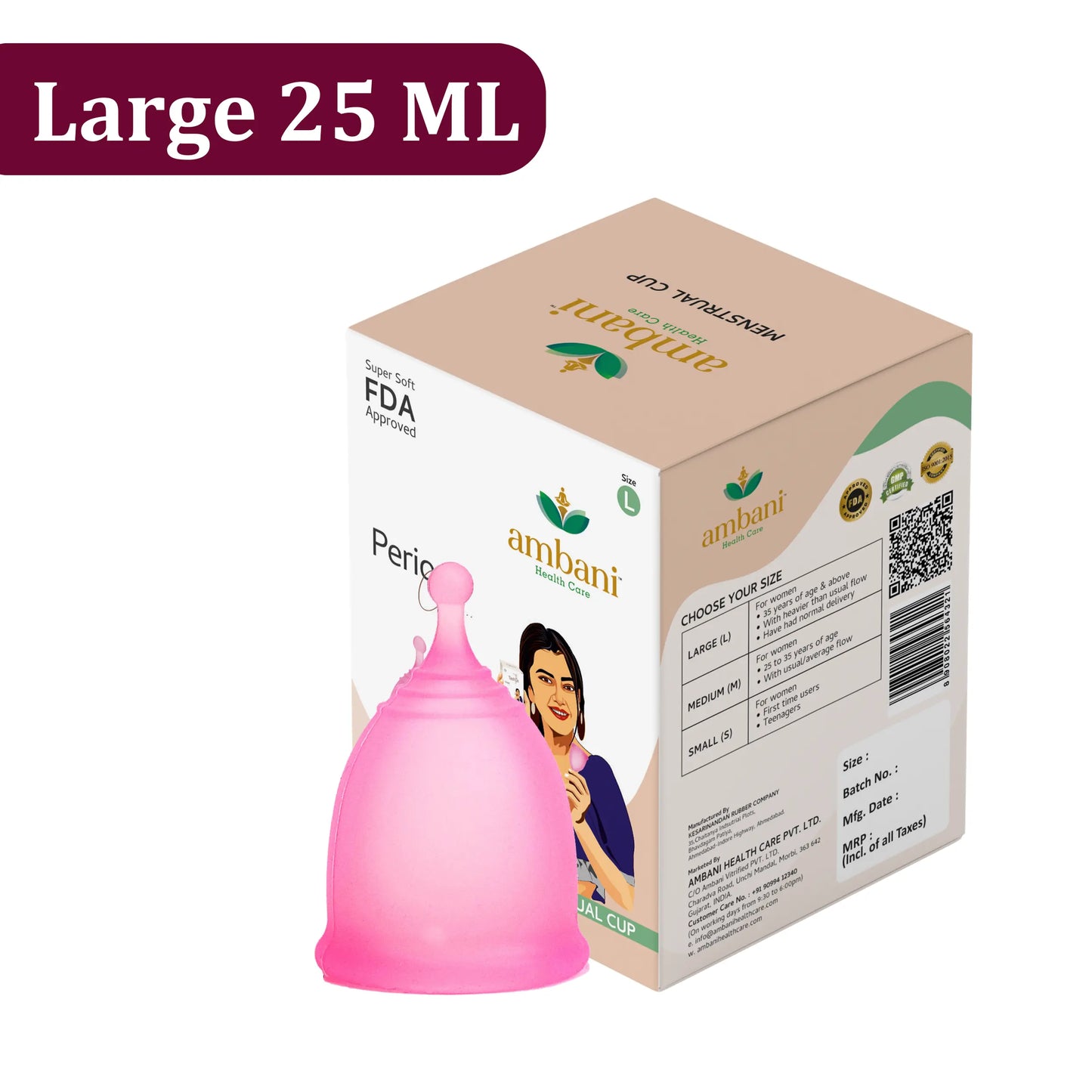 TASHYA Reusable Menstrual Cup (Large) & Cup Wash for Women I Hygienic & Comfortable Silicone Bell Shape Period Cups I Ultra Soft, Removes Odour & Stains I Natural Foaming Cup Cleanser I Safe for skin