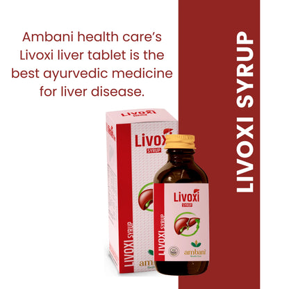AMBANI HEALTH CARE Livoxi Syrup I 100% Naturally Ayurvedic Medicine I Helps with Liver Protection, Cleanse, and Detox I Improves Digestion I Immunity, and Metabolism I for Men and women - 200 ML