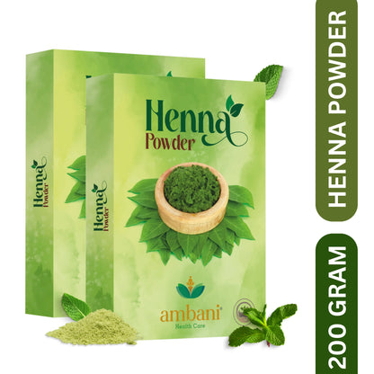 AMBANI HEALTH CARE Henna Powder I Natural & Pure Herbal I for Strong and Damaged Hair, Shine & Nourish I Paraben, Chemical & Sulphate Free I for Hair, Hands & Feet I for Women & Men