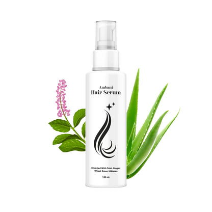 AMBANI HEALTH CARE Hair Serum I Natural & Vegan I For Dry, Flyaway & Frizzy Hair I Deep Smoothening I Tangle Free & Frizz-Free I Boosts Hair Growth & Strengthens I Suitable for All Hair Types