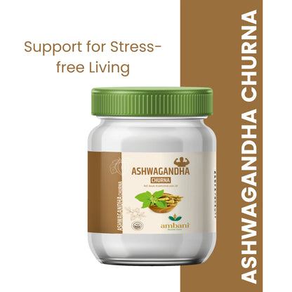 AMBANI HEALTH CARE Ashwagandha Churna I Made with Ayurvedic Herbs I 100% Natural I Helps Boost Strength, Stamina & Energy I Reduces Stress and anxiety I for Men and women – 100 GM