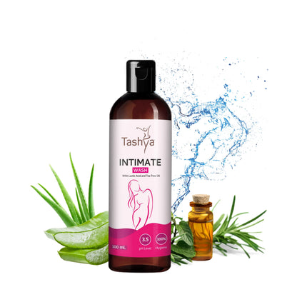 TASHYA Intimate Wash I Hygiene Wash for Women with Tea Tree Oil & Neem Extract I pH Balanced I Prevents Itching, Irritation & Dryness I for All Skin Types I Safe during Pregnancy & Periods – 100 ML