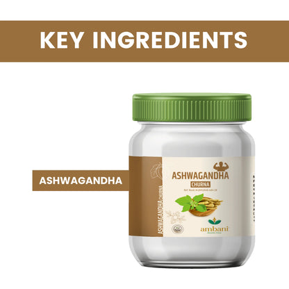 AMBANI HEALTH CARE Ashwagandha Churna I Made with Ayurvedic Herbs I 100% Natural I Helps Boost Strength, Stamina & Energy I Reduces Stress and anxiety I for Men and women – 100 GM