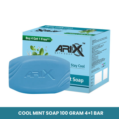 ARIX Cool Mint Soap with Menthol Fresh I Natural Ingredients Handmade Bathing Bar I Cooling & Soothing Effect on Skin