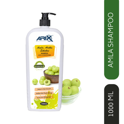 ARIX Herbal Amla, Aritha, and Sikakai Shampoo Conditioner I with Natural Ingredients I Promotes Healthy, Shiny, and Glossy Hair I Nourishes Scalp I Dandruff & damage Control I for Women & Men (500 ML)