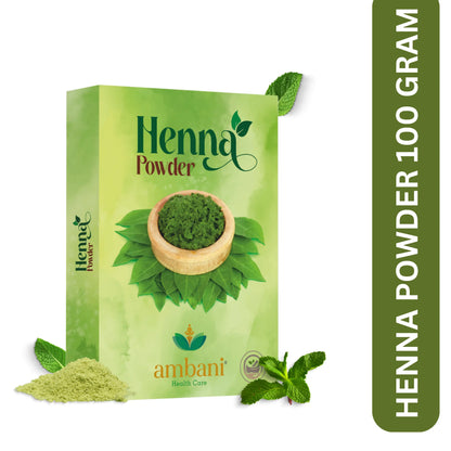 AMBANI HEALTH CARE Henna Powder I Natural & Pure Herbal I for Strong and Damaged Hair, Shine & Nourish I Paraben, Chemical & Sulphate Free I for Hair, Hands & Feet I for Women & Men