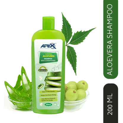 ARIX Natural Herbal Aloevera Shampoo Conditioner I for Dry & Frizz Free Hair I Enhance Shine, Strengthen, Soothe Scalp and Reduce Hair Fall I Paraben & Artificial free I for Women & Men