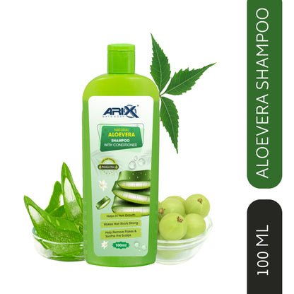ARIX Natural Herbal Aloevera Shampoo Conditioner I for Dry & Frizz Free Hair I Enhance Shine, Strengthen, Soothe Scalp and Reduce Hair Fall I Paraben & Artificial free I for Women & Men