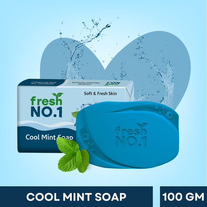 Natural Cool Mint Soap | Refreshing Handmade Bath Bar | Deep Cleansing & Purifying | Free from Mineral Oils | Suitable for All Skin Types | Pack of 5 x 100 g