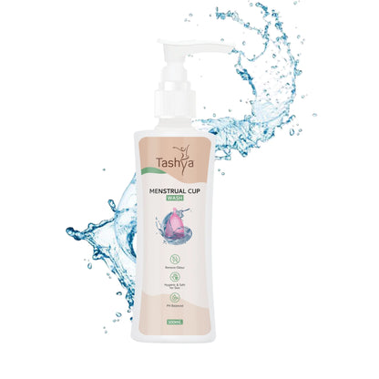 TASHYA Menstrual Cup Wash I Maintains Cup Hygiene I Paraben & Sulphate Free I Natural Foaming Cup Cleanser with Aloe vera, Daisy flower, Mix Fruit I Removes Odour & Stains I Safe for skin - 100 ML