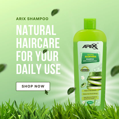 ARIX Natural Herbal Aloevera Shampoo Conditioner I for Dry & Frizz Free Hair I Enhance Shine, Strengthen, Soothe Scalp and Reduce Hair Fall I Paraben & Artificial free I for Women & Men