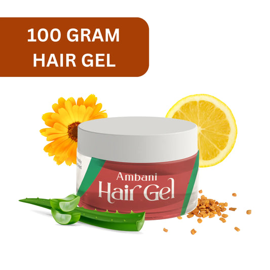 AMBANI HEALTH CARE Natural Hair Gel I for Nourishing, Styling & Strong Long Lasting Hold I Hair Growth & Strengthening I Paraben & Silicone-Free I For Women and Men with All Hair Types – 100gm